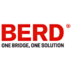 Logotipo da BERD com o slogan 'One Bridge, One Solution'.