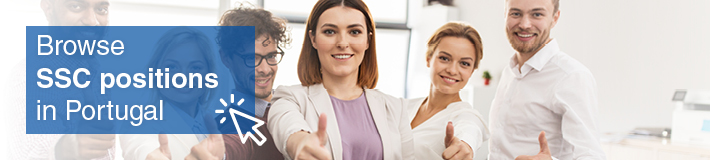 Banner promoting Shared Service Centre job opportunities