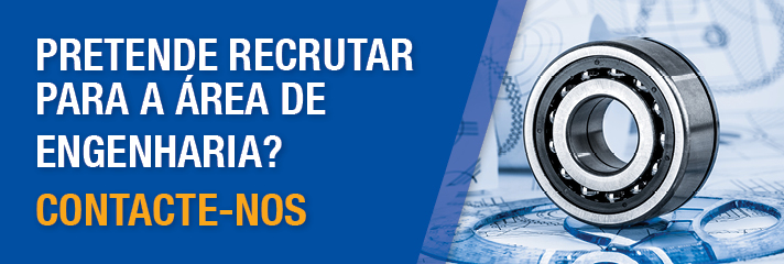 imagem de uma engrenagem com uma frase do lado esquerdo, a frase é: pretende recrutar para a área de engenharia? Contacte-nos