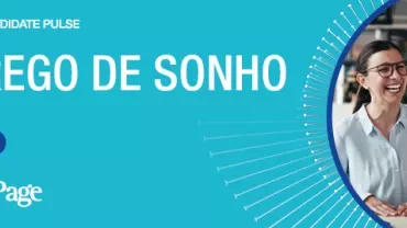Banner com texto 'Emprego de Sonho' e logotipo Michael Page.