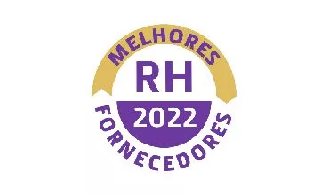Logotipo com texto: Melhores Fornecedores RH 2022.